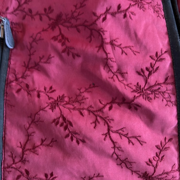 Eddie Bauer detailed embroidery maroon down jacket-beautiful for the holidays! - Picture 3 of 6